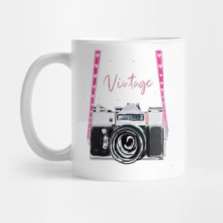 Vintage pink camera Mug